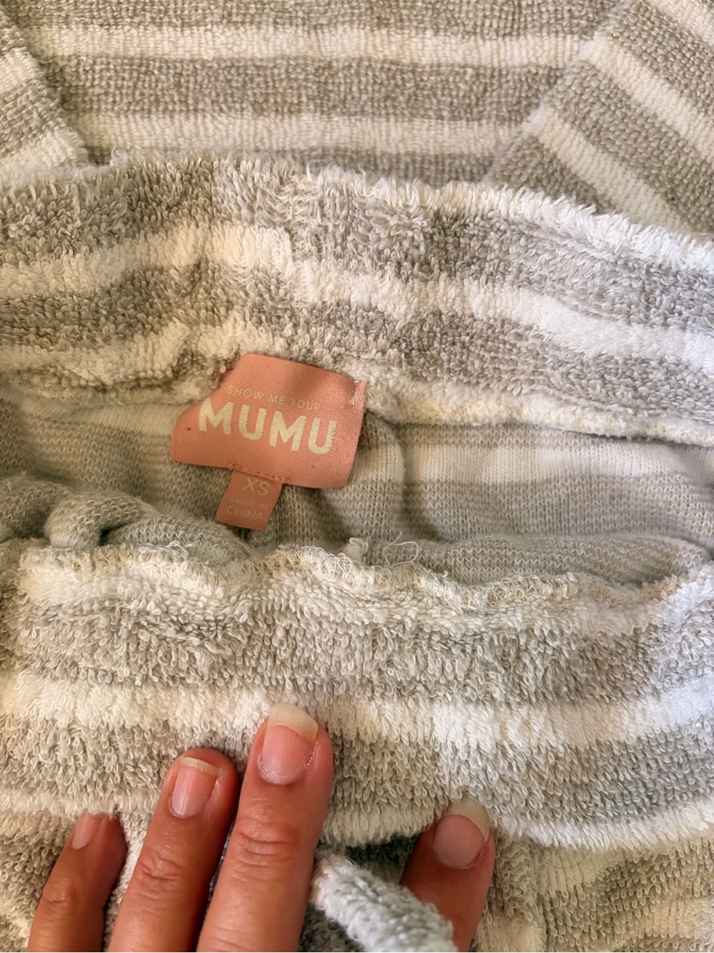 Show me your Mumu Loungewear Set - Cream & Light Gray - Picture 3 of 6